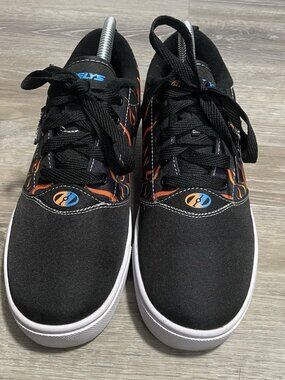 Heelys Pro 20 Men’s / Big Kid Size 7 Flame Black Multi Wheeled Skate Shoes